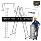 ESCALERA MULTIFUNCIONAL 7 EN 1 FERTON PRO 4 X 4 HASTA 150KG.