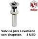 Válvula para Lavamanos con chapetón Marca Rugo 