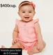Vestido rosado para bebés 