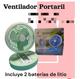 Ventilador recargable trae 2 baterias de litio