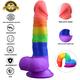 DILDO DE COLORES ARCOIRIS 20 CM - 